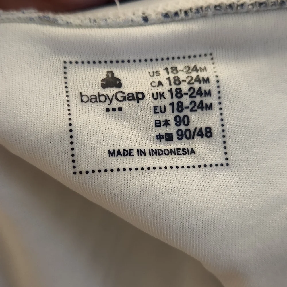Baby Gap Navy & White Ruffle Front Swimsuit Size 18-24M